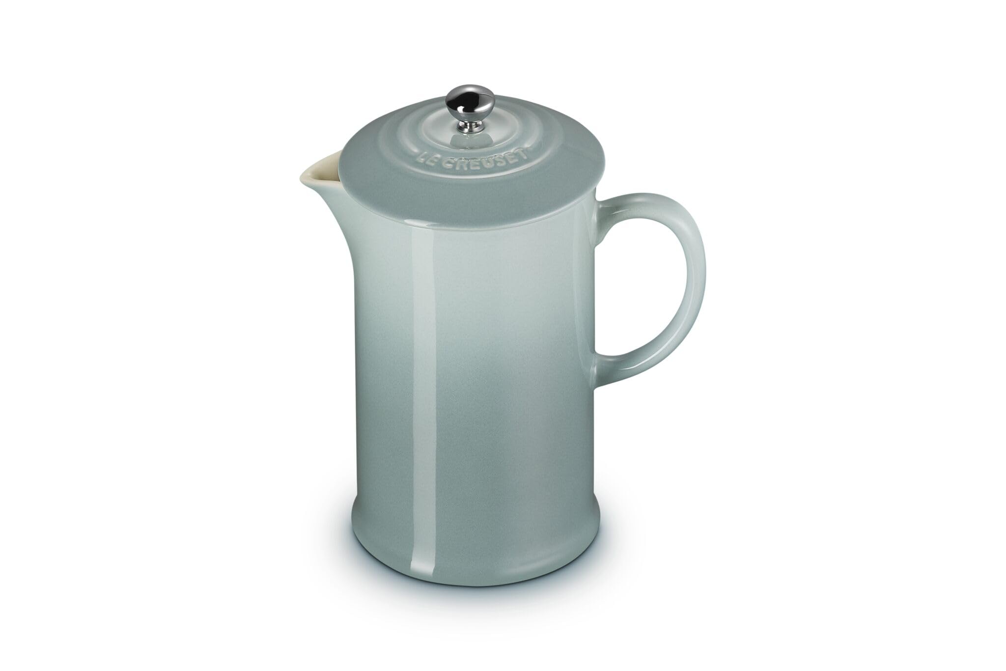 LE CREUSET Stoneware French Press, 34 oz, Sea Salt