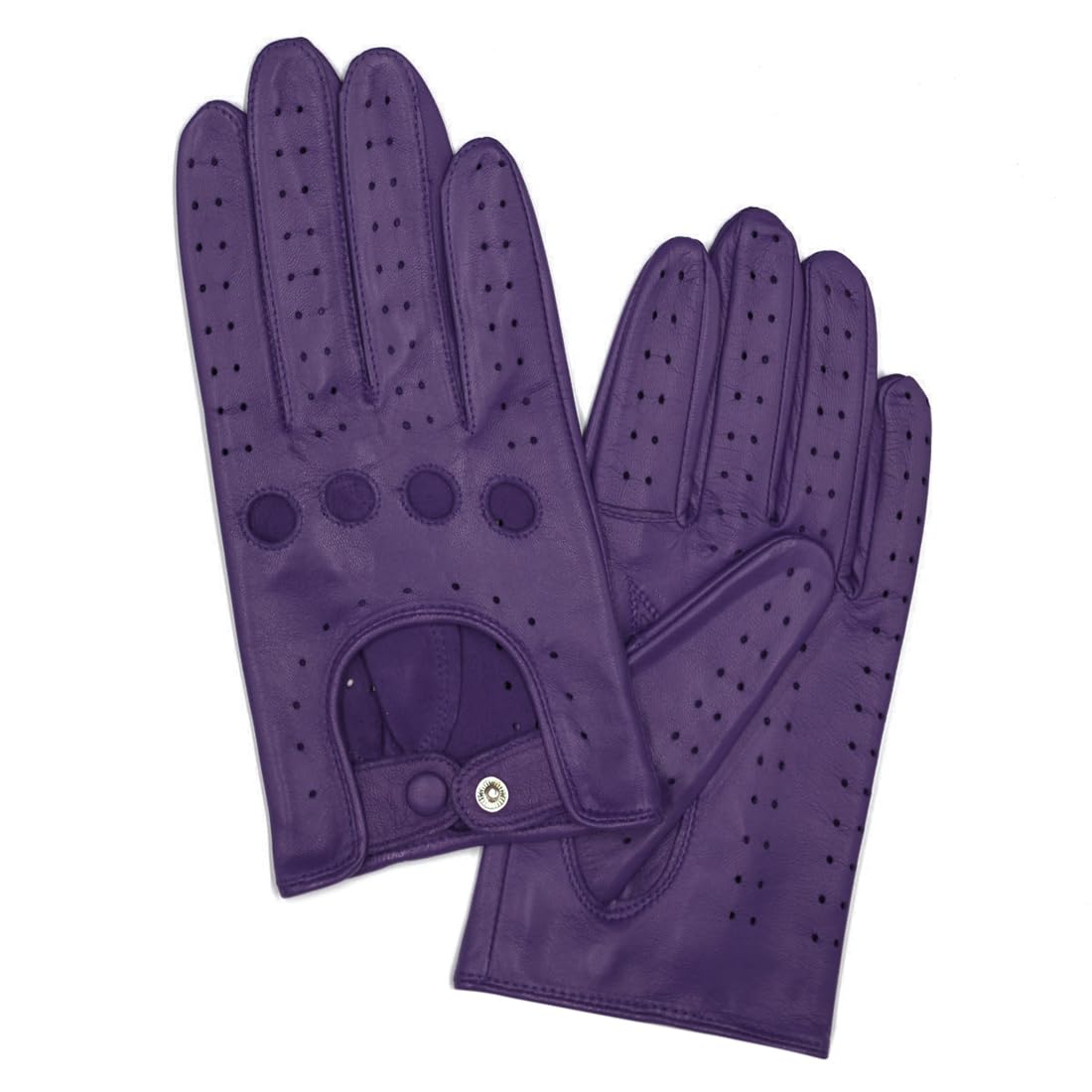 Harssidanzar Guanti da guida in pelle estivi da donna Guanti da guida in pelle di agnello GL009EUA