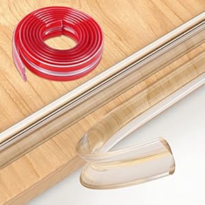 Baby Proofing, 3.3ft(1M) Edge Protector Strip Clear, Soft Corner Protectors for Kids Safety with Upgraded Pre-Taped…