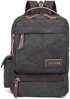 bagwise Canvas Backpack Purses for Women Men, Vintage Water-Repellent Backpack, Casual Daypack Backpack for Hiking Perfect for Daily Use School Backpack Bookbag