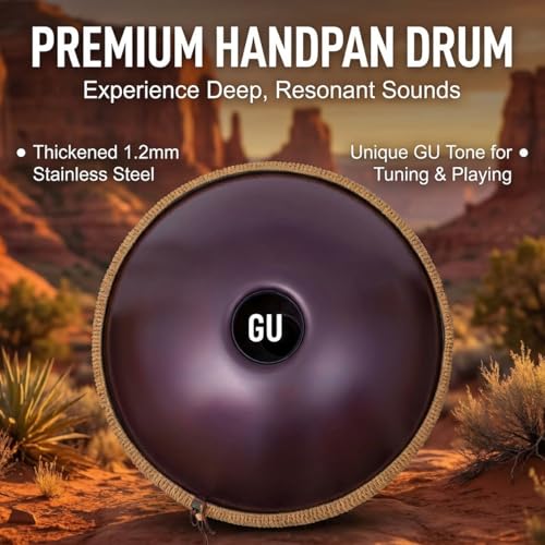 Handpan 22 Pulgadas D Minor Acero Nitrogenado Azul miniatura 5