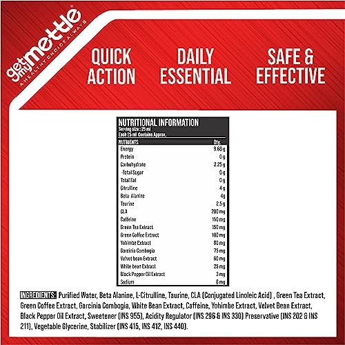 Image of swasthum Mettle Liquid Z5 Preworkout | 4g Beta Alanine | 4g Citrulline | (Mango Strawberry, 500ml)