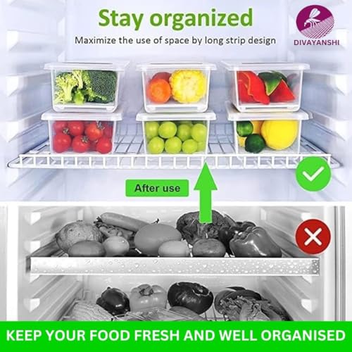 Image of DIVAYANSHI Fridge Storage Containers (Pack Of 5), Fridge Organizer with Removable Drain Plate & Secure-Sealing Lids, Fridge Storage Boxes Keep Fruits, Vegetables Fresher, Container Box, 1500 ML