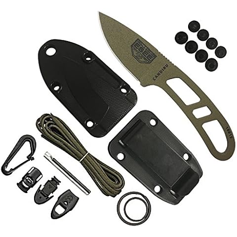 ESEE CAN-DE-KIT-E Candiru Fixed Blade Knife Dark Earth 1095 Carbon Steel Knives w/Kit Cover