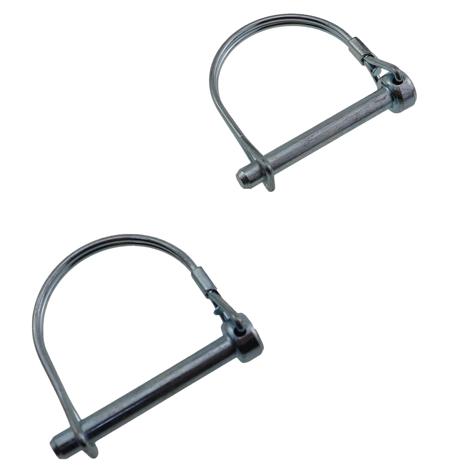 CTWHA 2PCS Stainless Steel D Locking Pins Spring Loaded Safety Pin Locator Pins 6.3x50mm Silver Trailer Pins Heavy Duty Axle Locking Pins for Table