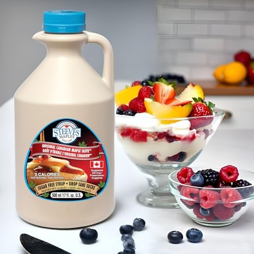 Steeves Maples Sugar Free Syrup | Keto Friendly, Diabetic Friendly, 1g Net Carbs, 0 Calories per Serving, (500ml, Maple) - 3