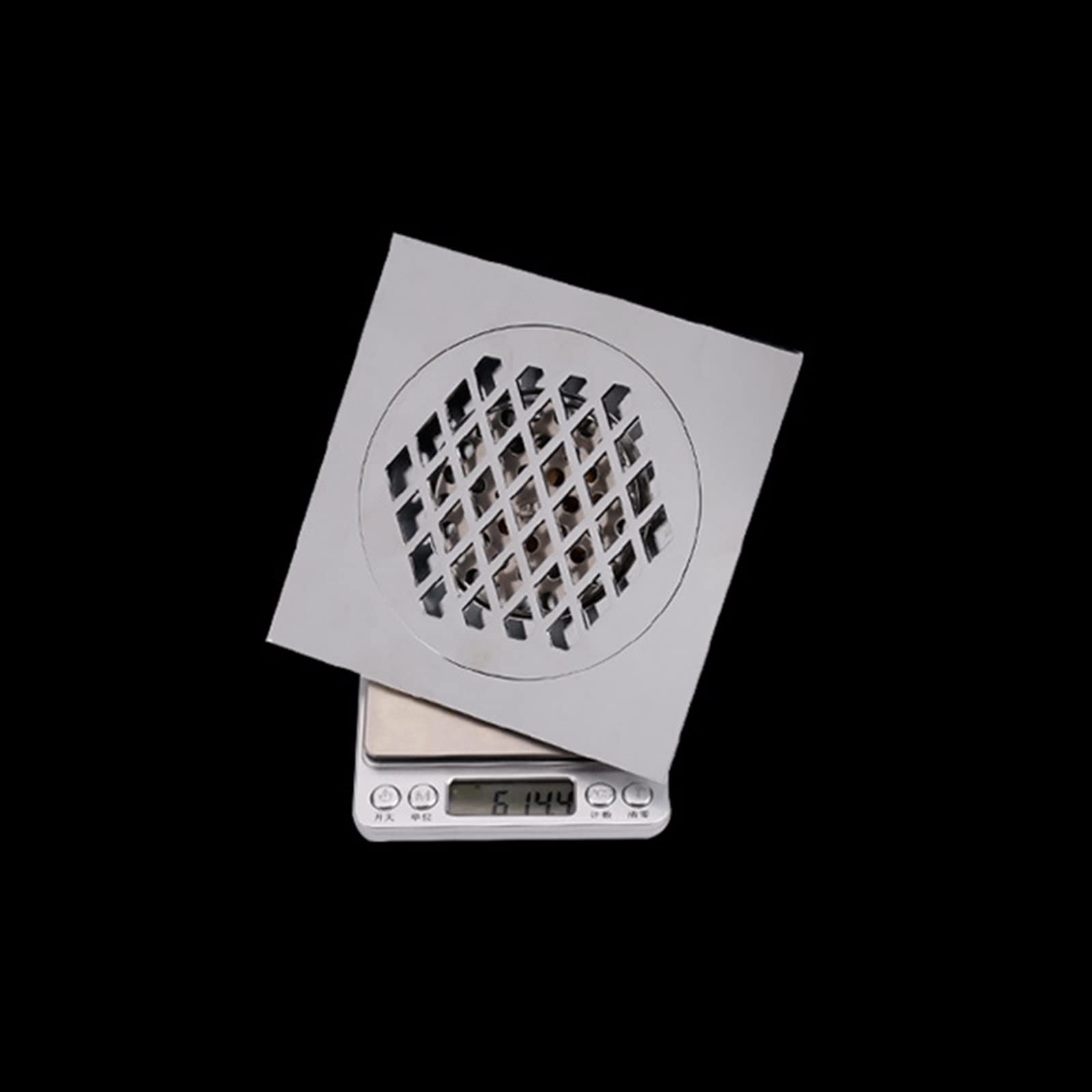 1 desagüe de Suelo Antiguo de latón para baño, Cocina, Ducha, Porche, Rejilla Cuadrada para desagüe de residuos, escurridor Sanitario de 15 x 15 cm (diámetro).