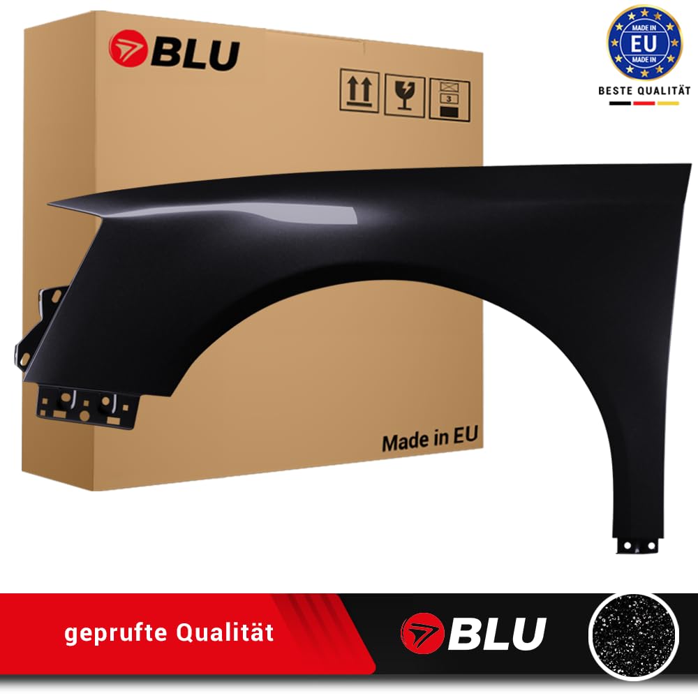BLU Parafango Anteriore Ala Fender Adatta per VW Volkswagen Passat B6 LC9X Sinistro Nero| 2005-2010 | Anteriore | Verniciato | Pronto per il montaggio