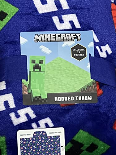 Primark Minecraft - Coperta con cappuccio, in