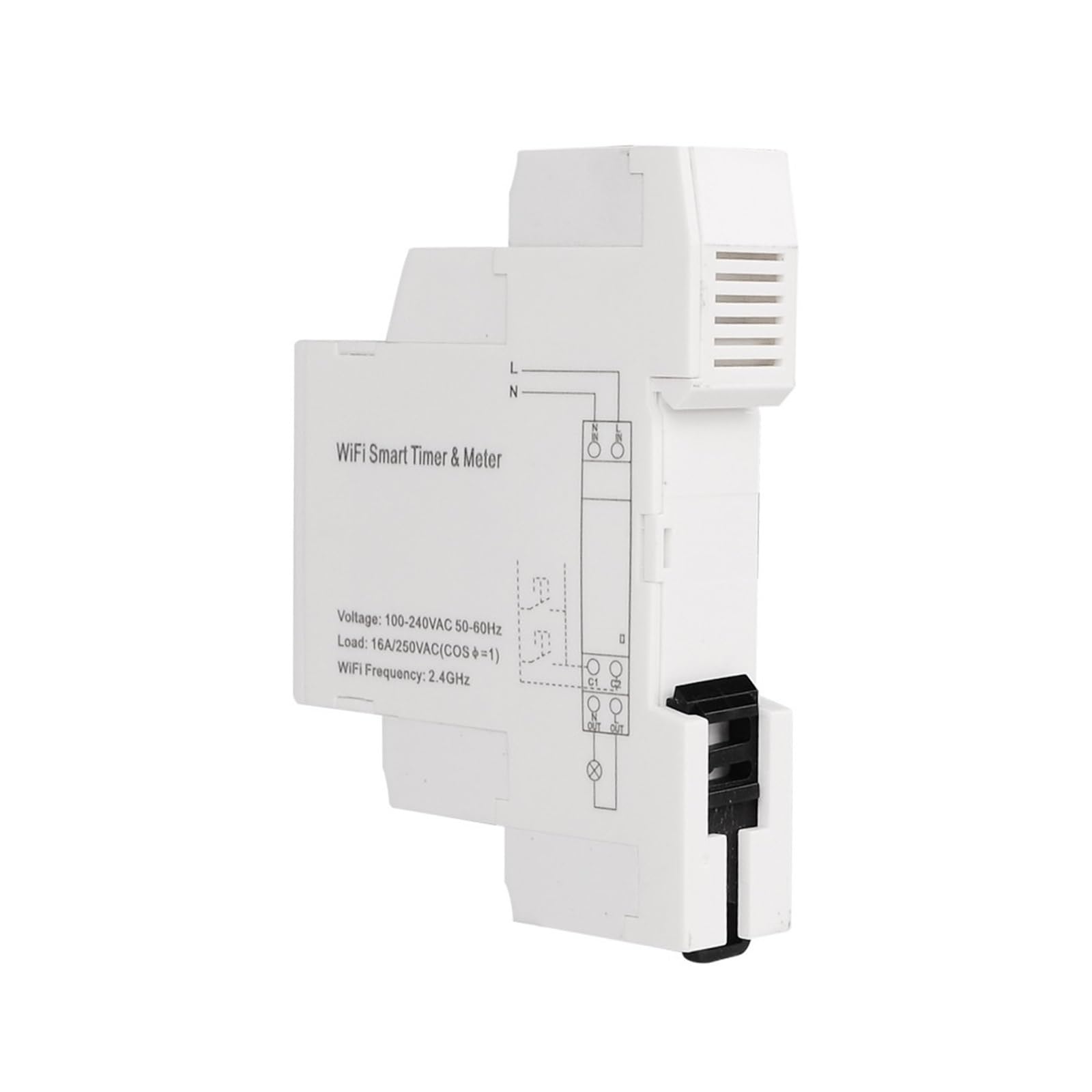Medidor De Energía Monofásico WiFi Inteligente TM608 16A 100-240V Aplicación Remota Móvil Medidor De Energía De Carril Multifuncional For El Hogar Monitoreo del Consumo de energía