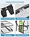 Paxiland Clear Backpack Stadium Approved 12×12×6 with Reinforced and Wider Shoulder Straps, Small Clear Bag for Schools, Concerts, Work, Festivals and Sporting Events - Black