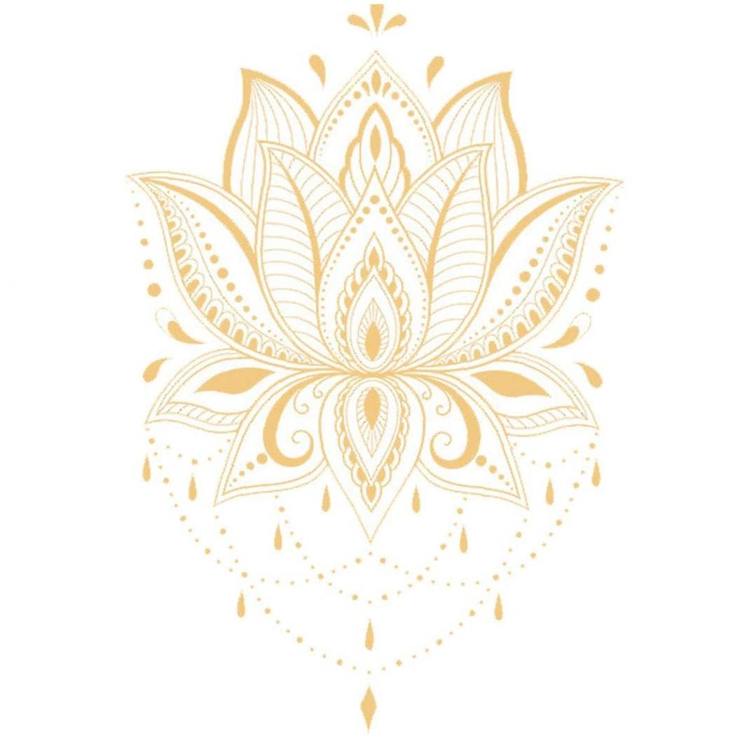 Luxylei Wall Decal Indian Mandala Namaste Flower Wall Sticker Yoga Meditation Art Murals Buddhism Decor for Living Room Bedroom
