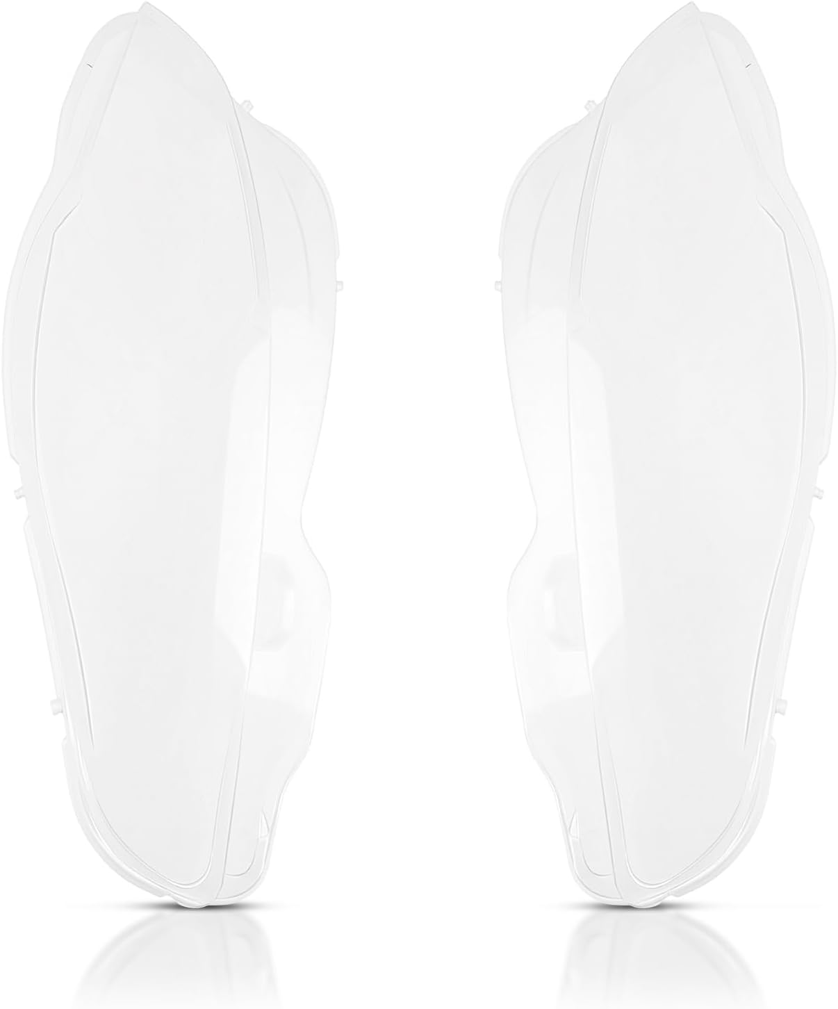 AUTOKAY Pair Front Headlamp Headlight Lens Cover Shell Clear Fits for Jaguar XJ XJL 2010-2019