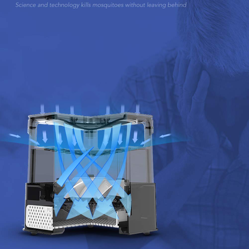 XRX Inhalación Mosquito Killer Interior Hogar Anti-Mosquito Bebé Dormitorio Silencioso Mosquito Repelente Artefacto Enchufe Automático Un Barrido Blue
