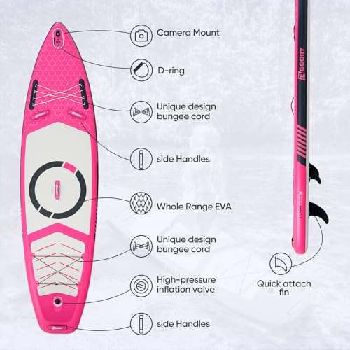 Image of Inflatable Paddle Board,Paddle Boards | Stable Design with Non-Slip Comfort Deck, Portable Travel Paddle Board