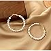 Pearl Hoop Earrings for Women Fashion Dangle Hypoallergenic Earrings Drop Dangle Earrings Gifts for Women 50mm Pearl Hoop