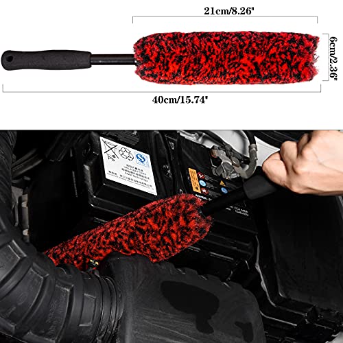Bzczh Metal-Free Wheel Brushes(3 Pack), Wheel Brush, Soft, Dense Fibers Clean Car Rim Wheels Safely… #TOP1
