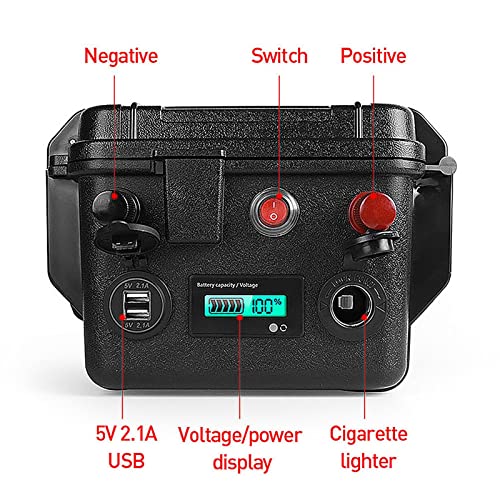 QMRePow Batteria LiFePO4 12V 100Ah 1280Wh Batteria...