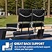 SAILARY Portable Folding Stadium Chair with Back Support, Wide Cushion & Thick Padding - Shoulder Strap, Storage Pockets & Carry Handle - Perfect for Sports Events