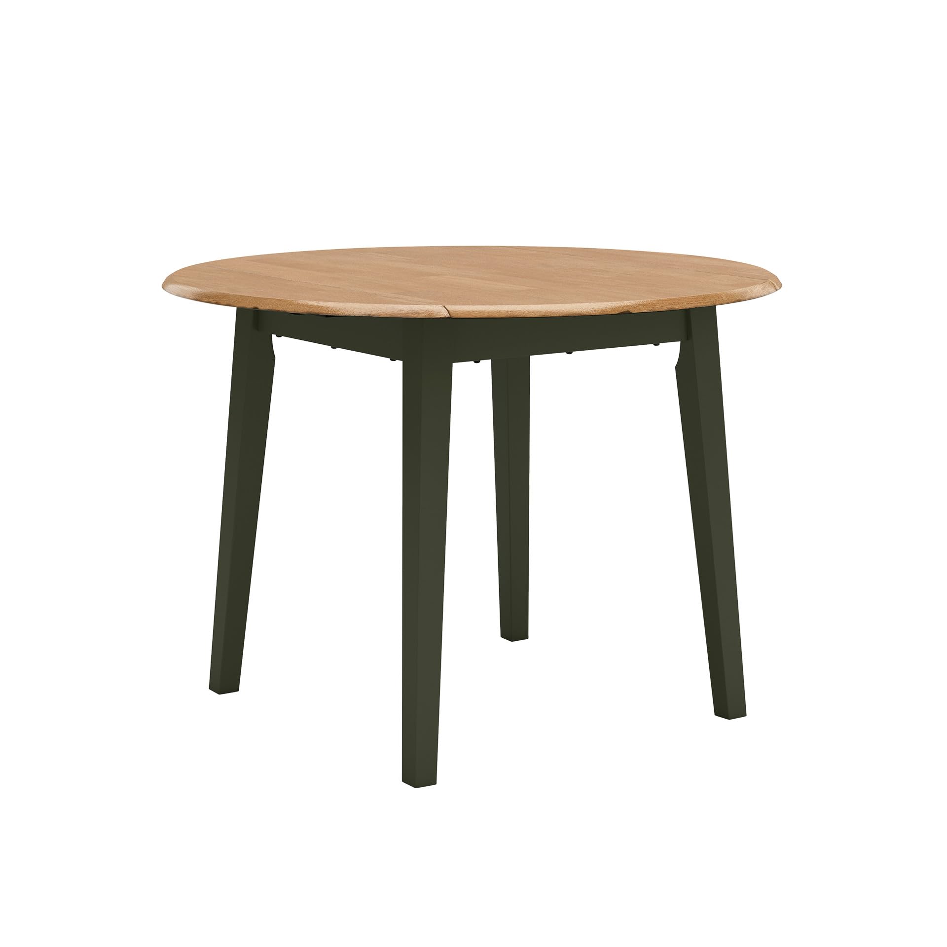 Signature Design by Ashley Gesthaven Modern Dining Drop Leaf Table with 4 Legs, Light Brown & Green