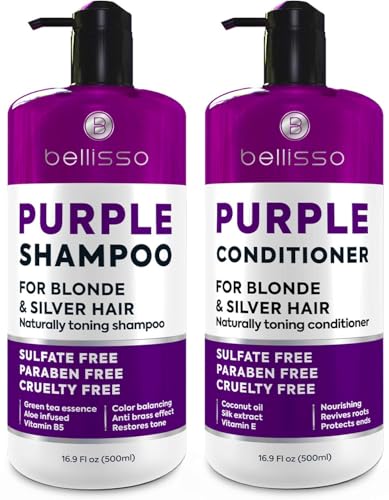 Purple Shampoo and Conditioner Set for Platinum Blonde,