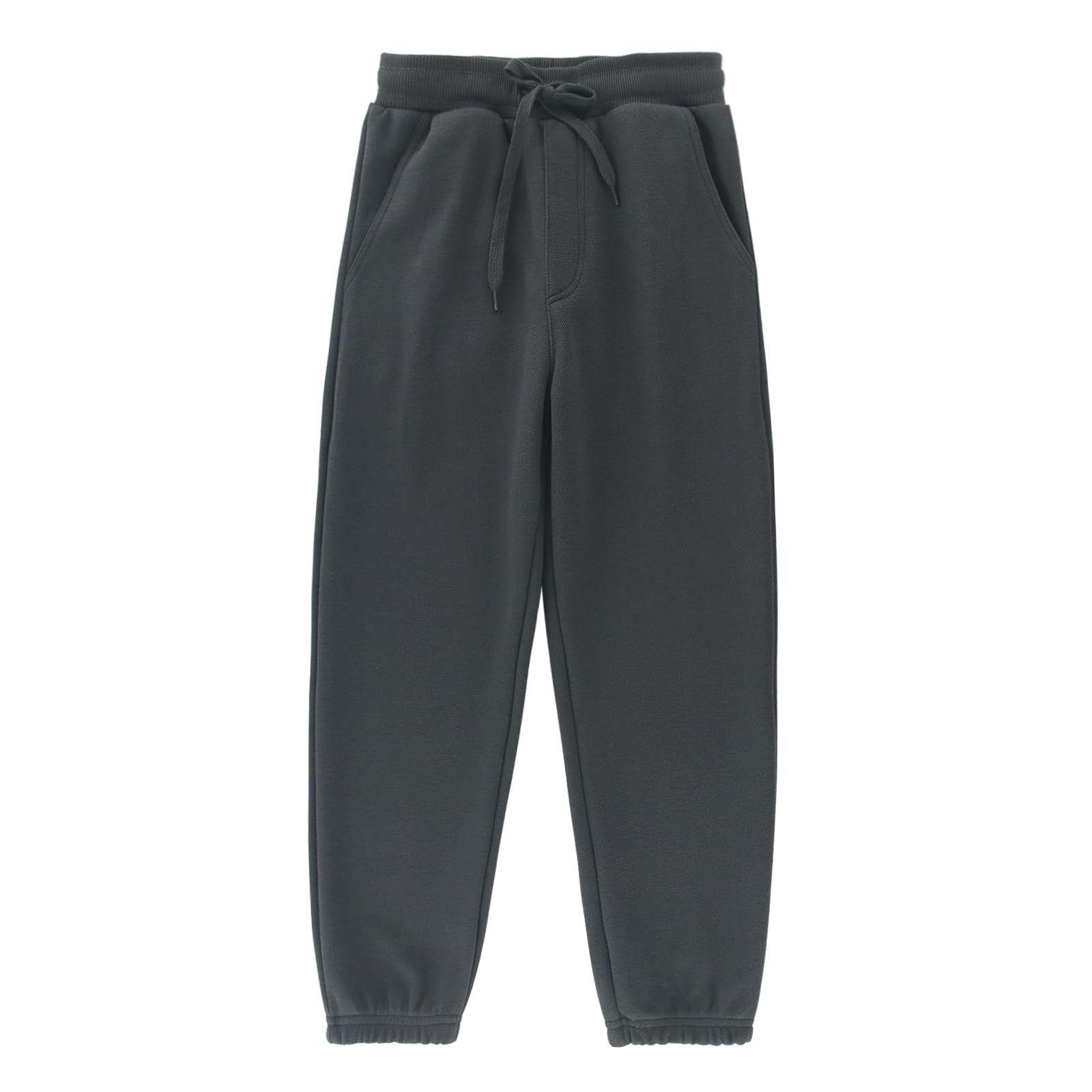 Photo 1 of ACESTAR Boys Plain Cotton Drawstring Jogger Pants - Dark Grey