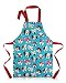 Cute Apron for Toddler - Waterproof PVC Pinny Printed in Unique Fun Dog Print for Little Cooks and Artists Age 2-4 (small, blue)