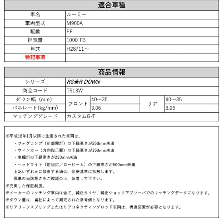 G845\"　未開封品　RS-R ダウンサストヨタ タンク/ルーミー M900A 51Yg-dhnGnS._AC_SY200_QL15_.jpg