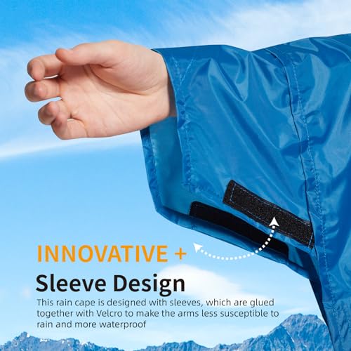 longsinger Hooded Rain Poncho for Adult with Pocket Waterproof Lightweight Unisex Raincoat for Hiking Camping Emergency3