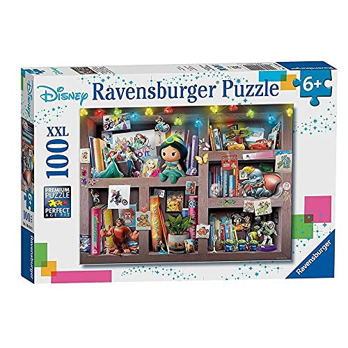 Ravensburger - Puzzle Enfant - Puzzle 100 p XXL - L'étagère du collectionneur Disney - Dès 6 Ans - 10410