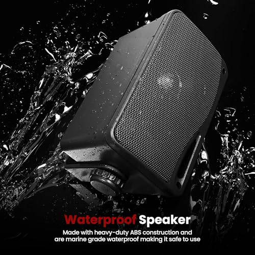 Pyle Outdoor Marine Speakers – 200W Waterproof 3-Way Wall-Mounted Pair, 9cm Black Weatherproof Speaker Boxes for Boat, Patio, Garden, Pool or Deck Use - Image 6