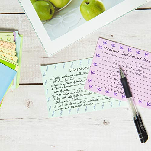 Pomeat Recipe Box,Recipe Card Box with Cards and Dividers, Wood Recipe Box for 4 x 6 In Recipe Cards- Gifts for Mom Women Wedding Bridal Shower,7.1 x 5.5 x 5 Inches