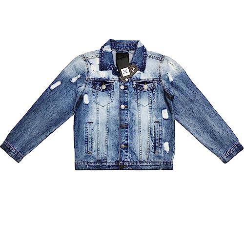 X RAY Boys Denim Jacket (Sizes 8-18), 100% Cotton & Cotton Flex Washed Fall Outerwear Trucker Casual Jean Jacket for Boys3
