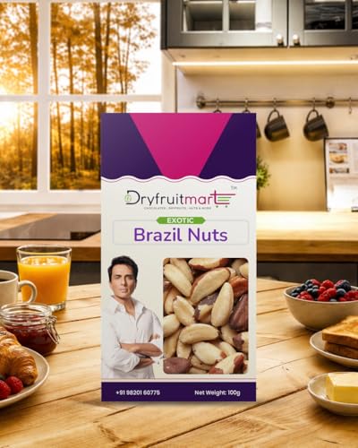 Image of Dryfruit Mart | Brazil Nuts 100g | High in Selenium, Rich in Antioxidants & Healthy Fats, Supports Thyroid, Immunity & Heart Health. (100g Pack)