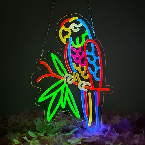 Parrot Neon Sign Night Light for Bar Club Bedroom Hotel Pub Cafe Wedding Birthday Party Gifts