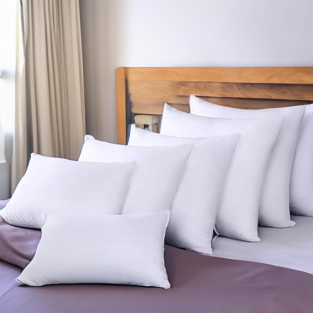 PLUS HOME Pack de 6 Unidad Relleno de Cojin o Almohada Antialergico Fibras Suaves y Ligeras 40 X 150 Cm