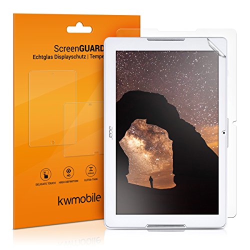 kwmobile 2X Screen Protectors Compatible with Acer Iconia One 10 (B3-A30) - Screen Protector Set Film for Tablet