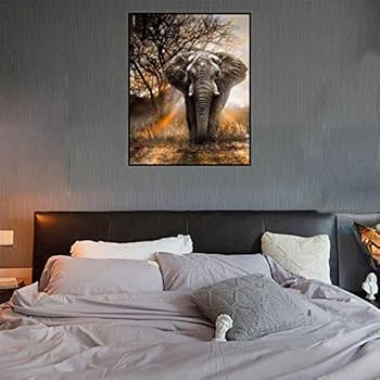 アートフレーム サバンナ/象 絵画 クリスタルピクチャー アートフレーム スノーパンサー 80㎝ クリスタルピクチャー