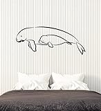 Vinyl Wall Decal Sea Animals Whales Children Room Water World Stickers Mural Large Decor (g7555) Bla