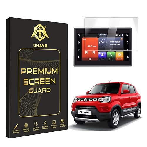 Image of OHAYO Military Strength Screen Protector For MARUTI SUZUKI S-PRESSO Strong Protection, Full Screen Edge-to-Edge Cover, Scratch Resistant, Bubble-Free Installation, Ultra HD Clarity,With installation kit