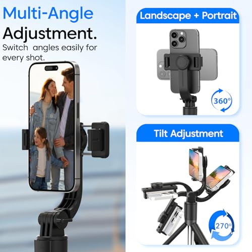 Image of Sounce 3-in-1 Foldable Tripod Selfie Stick with Detachable Wireless Remote | Lightweight & Portable Phone Tripod | Compatible with iPhone & Android Smartphones | for Vlogging, Selfies & Photography