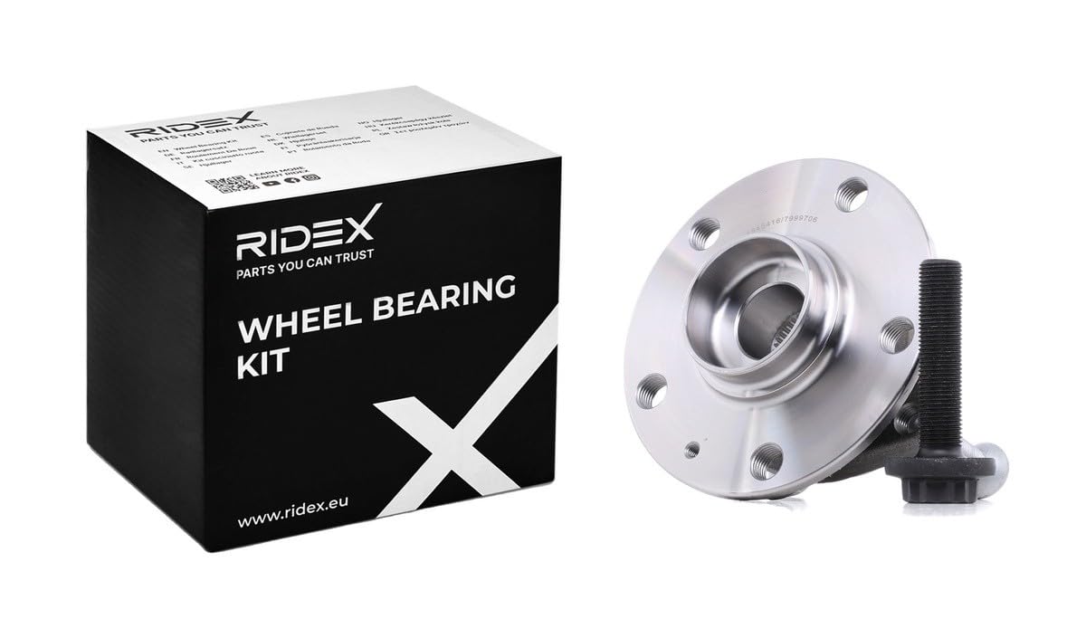RIDEX 654W0053 Kit de roulement de roue Avant Arrière avec capteur ABS intégré avec vis/boulons Compatible avec VW Golf VII 3/5 portes 5G1, BQ1, BE1, BE2