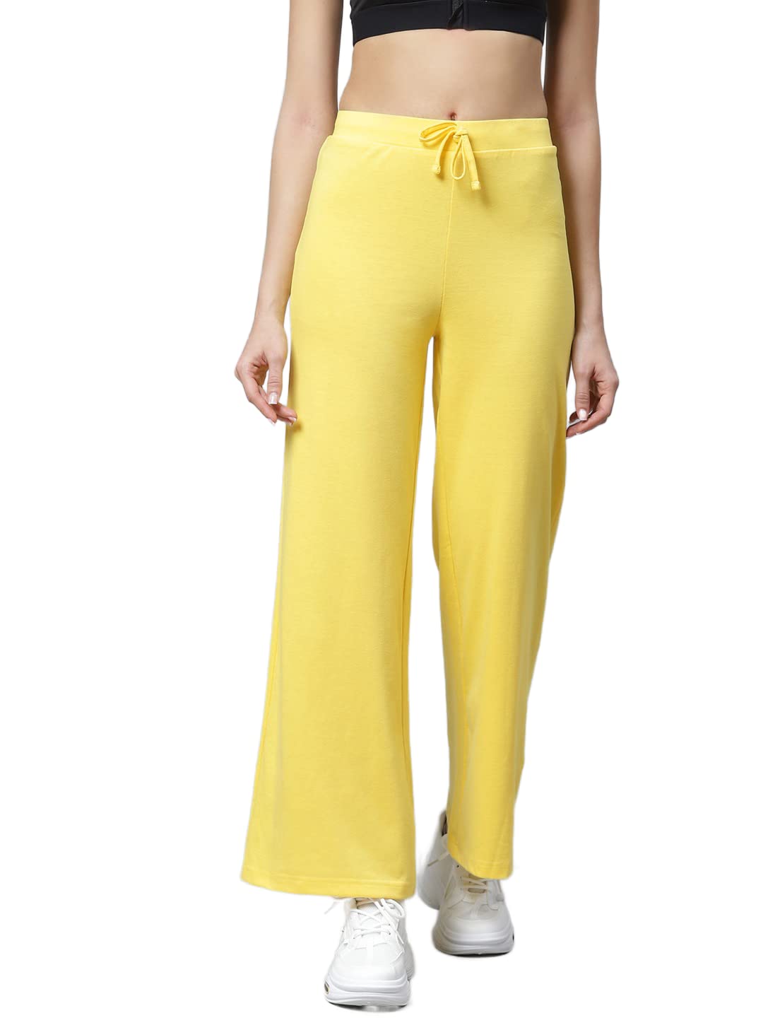 hubberholme Women's Cotton Blend Regular Fit Wide Legs Track Pants-picture-44