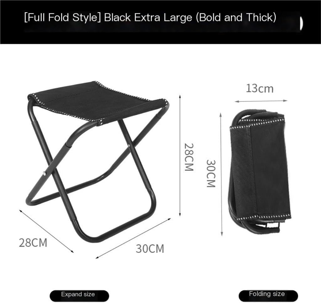 Camp Stool Portable Folding Mazar Mini Stool Carbon Steel Pipe Stool Lightweight Casual Mazar Outdoor Fishing Stool Camping Stool(A)