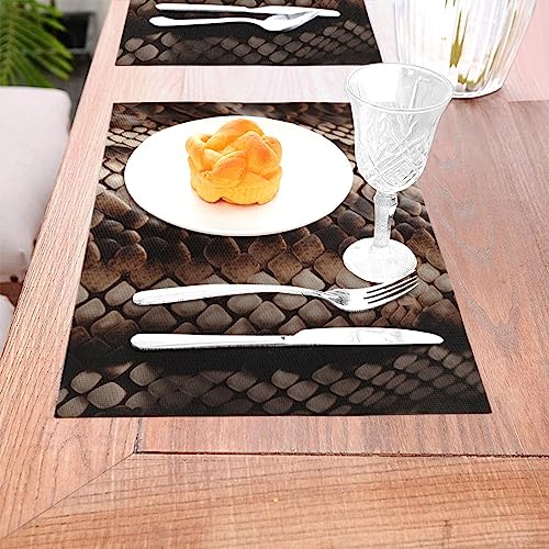 Tapis de table durable en PVC tissé imperméable et isolant pour table de salle à manger