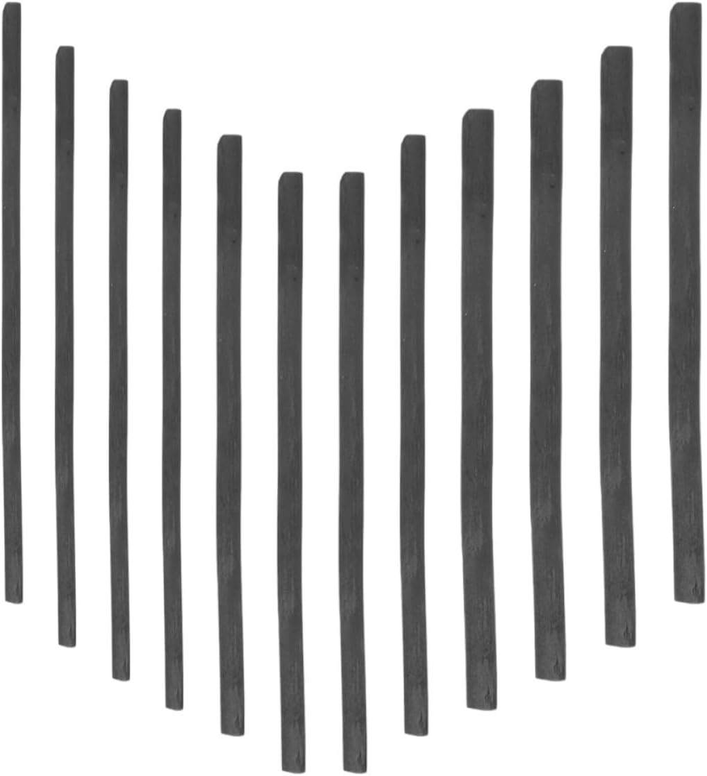 25pcs Professional Charcoal Sticks for Artists and Hobbyists, 5-7mm Compressed Willow and Vine Charcoal Drawing Sticks for Sketching, Shading, and Fine Art Use