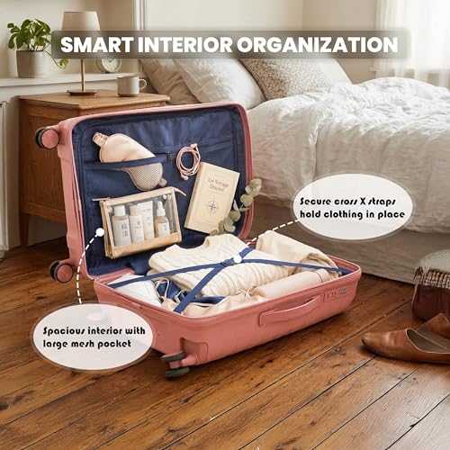 Image of Sarjah Polypropylene Suitcase Trolley Bag | TSA-Type Lock | TSA-Type Lock, 360 Dual Spinner Wheels, Aviation-Grade Telescopic Handle, Matte-Gloss Finish