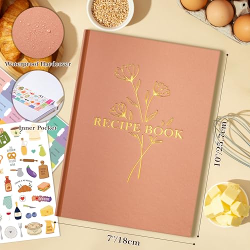 Lanpn Blank Recipe Book Cookbook to Write in Your Own Recipes, Waterproof B5 Empty Cooking Journal for 120 Recipes - Image 2