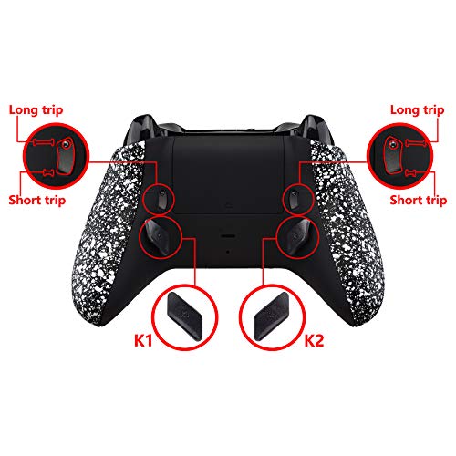 Image of eXtremeRate Textured White Lofty Programable Remap & Trigger Stop Kit, Upgrade Boards & Redesigned Back Shell & Side Rails & Back Buttons & Trigger Lock for Xbox One S /X Controller Model 1708