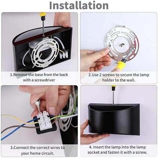 Miniatura 5 de Apliques de pared regulables, luces LED de pared con interruptor de atenuación de encendidoapagado, control táctil para dormitorio, pasillo (negro